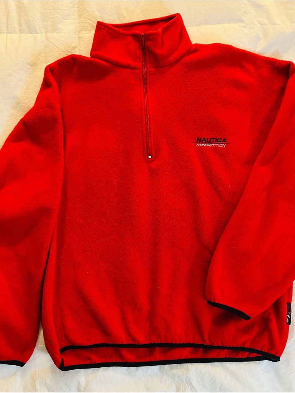 Nautica Red Men's Half-Zip Fleece Pullover